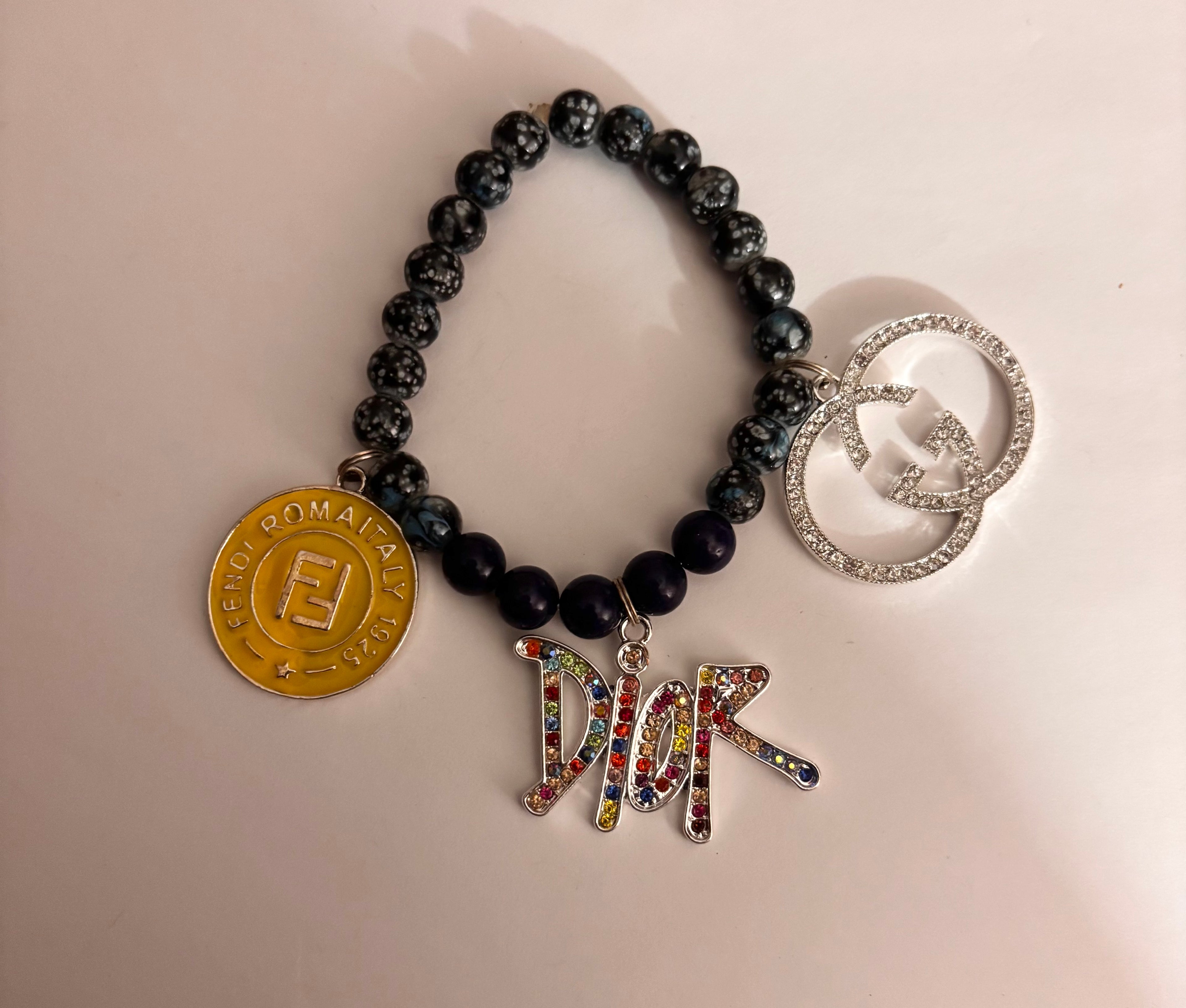 Dark multicolor Charm Bracelet