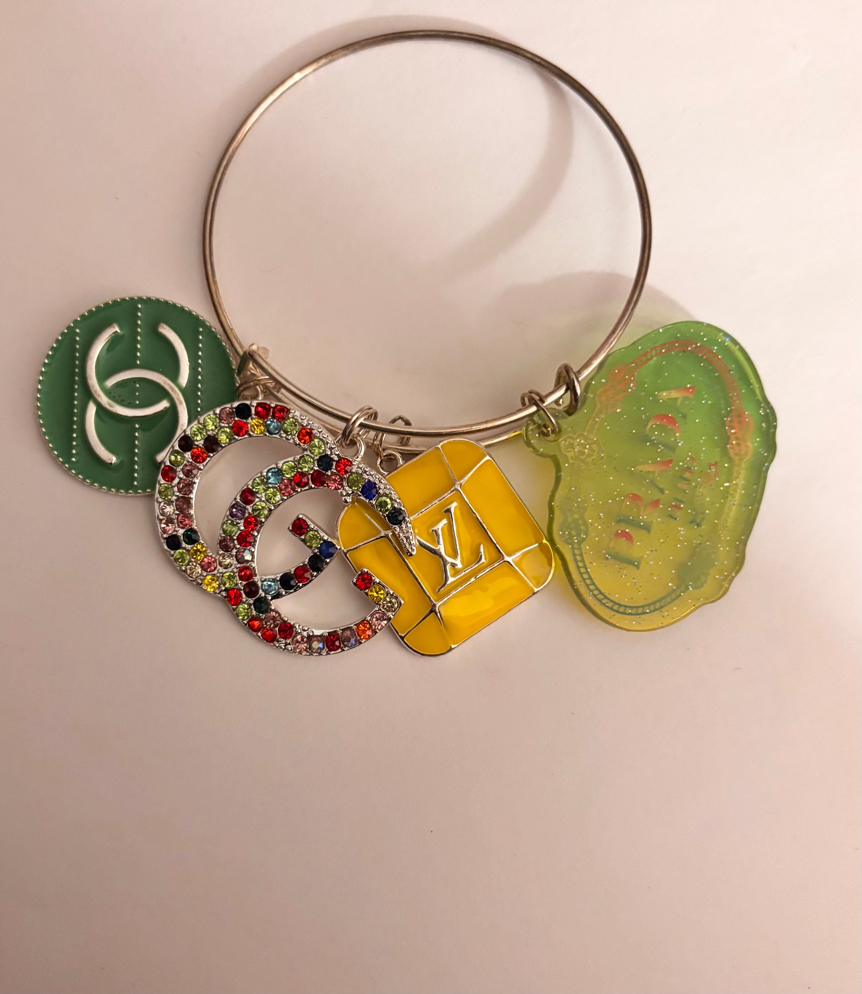 Lemon Lime Bangle Bracelet